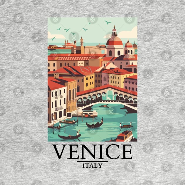 A Vintage Travel Art of Venice - Italy by goodoldvintage